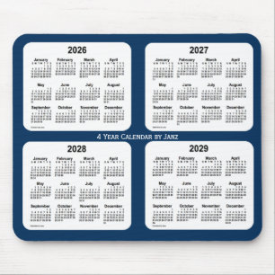 2026-2029 Police Box Blue 4 Year Calendar by Janz マウスパッド