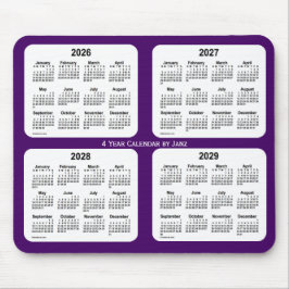 2026-2029 Purple 4年カレンダーby Janz マウスパッド