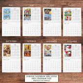 2026 2 Photos Per Month with 2026 Year at a Glance カレンダー