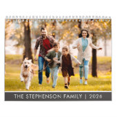 2026 5枚/月、2026年一覧 カレンダー (カバー)