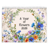 2026 A Year of Flowers - Wall Calendar カレンダー (カバー)