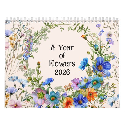 2026 A Year of Flowers - Wall Calendar カレンダー (カバー)