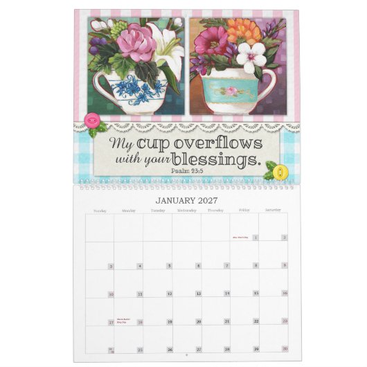 2026 Abundant Joy Scripture Calendar カレンダー (1月 2027)