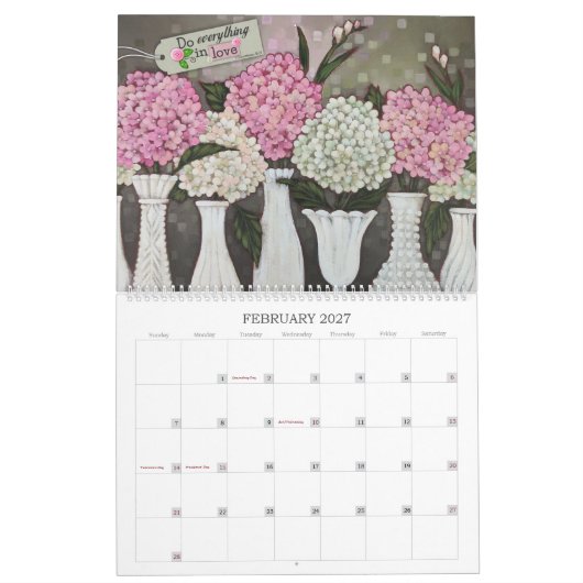 2026 Abundant Joy Scripture Calendar カレンダー (2月 2027)