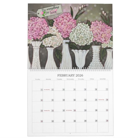 2026 Abundant Joy Scripture Calendar カレンダー (2月 2026)