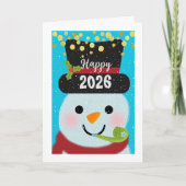2026 Add a Year New Year Snowman カード (正面)