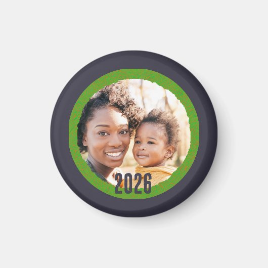 2026 Add Photo New Year Magnet マグネット (正面)