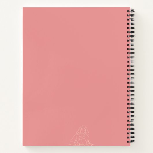 2026 Aesthetic Journal Notebook – Pastel Pink Cute ノートブック (裏面)