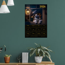 2026 AI‑Generated Australian Shepherd Calendar ポスター