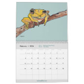 2026 Animal Art Calendar by Molly Magdalain カレンダー (2月 2026)