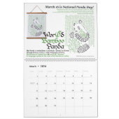 2026 Animal Calligram Calendar カレンダー (3月 2026)