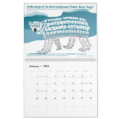 2026 Animal Calligram Calendar カレンダー (2月 2026)