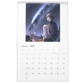2026 Anime Calendar (Images created by Grok) カレンダー (1月 2027)