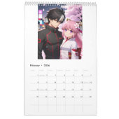 2026 Anime Calendar (Images created by Grok) カレンダー (2月 2026)