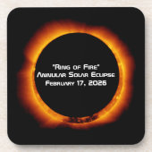 2026 Annular Ring of Fire Solar Eclipse コースター (正面)