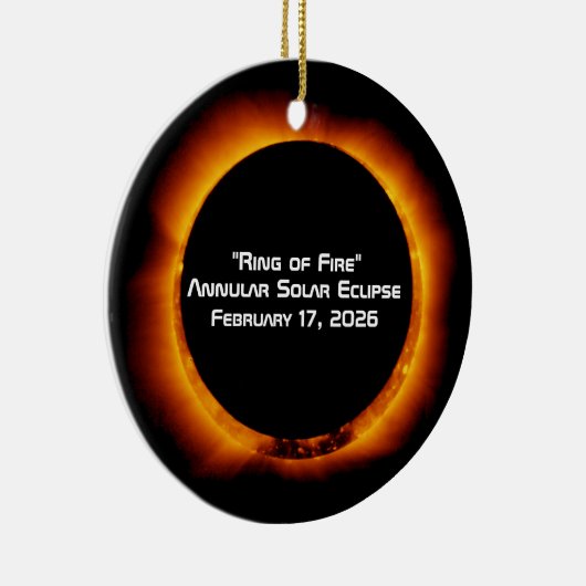 2026 Annular Ring of Fire Solar Eclipse セラミックオーナメント (右)
