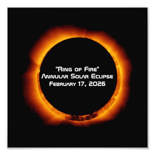 2026 Annular Ring of Fire Solar Eclipse フォトプリント (正面)