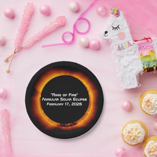 2026 Annular Ring of Fire Solar Eclipse ペーパープレート (パーティー)