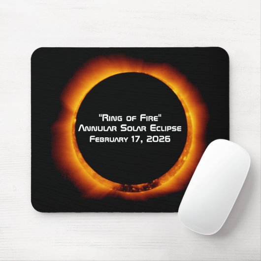 2026 Annular Ring of Fire Solar Eclipse マウスパッド (マウス)