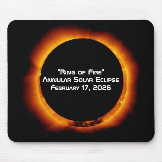 2026 Annular Ring of Fire Solar Eclipse マウスパッド (正面)