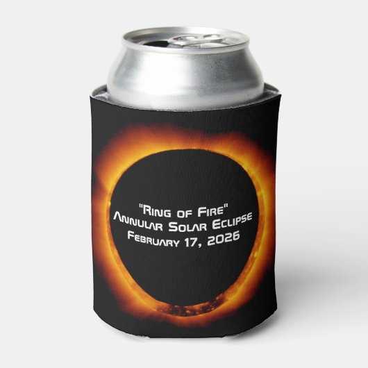 2026 Annular Ring of Fire Solar Eclipse 缶クーラー (缶正面)