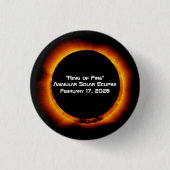 2026 Annular Ring of Fire Solar Eclipse 缶バッジ (正面)