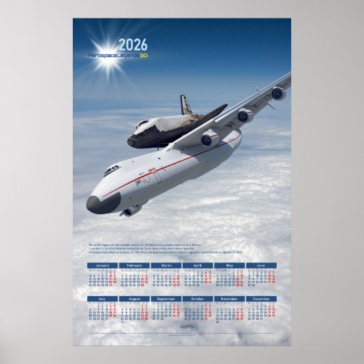 2026 Antonov An-225 "Mriya" Tribute Calendar ポスター (正面)