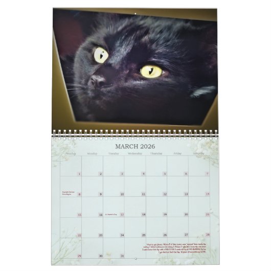 2026 Aristocats Calendar カレンダー (3月 2026)