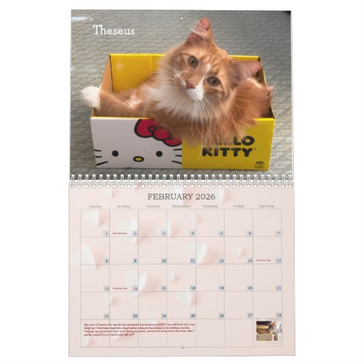 2026 Aristocats Calendar カレンダー (2月 2026)
