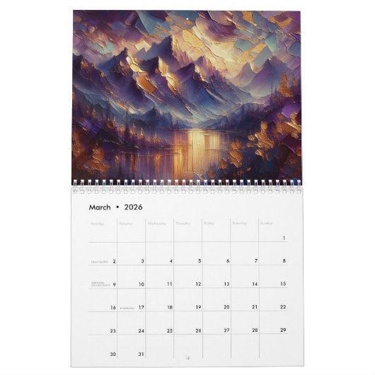 2026 Artistic Impressions Calendar (Australian) カレンダー (3月 2026)