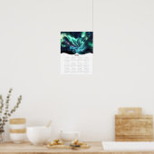 2026 Aurora Dragonファンタジーアート通年カレンダー ポスター (キッチン)