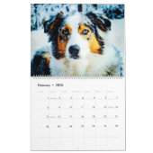2026 Australian Shepherd Cattle Dogs Aussies Gift カレンダー (2月 2026)