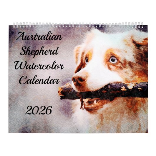 2026 Australian Shepherd Cattle Dogs Aussies Gift カレンダー (カバー)