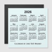 2026 Azure Calendar by Janz 5x5マグネット (正面/裏面)
