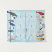 2026 backyard birds calendar タペストリー (正面(横))