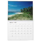2026 Beaches Calendar カレンダー (2月 2027)