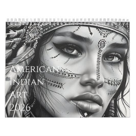2026 Beautiful American Indian Artwork カレンダー