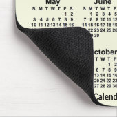 2026 Beige Calendar by Janz Mouse pad マウスパッド (コーナー)