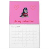 2026 Bernedoodle photo Calendar カレンダー (2月 2027)