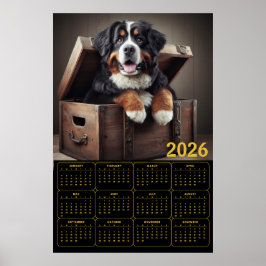 2026 Bernese Mountain Dog Calendar ポスター