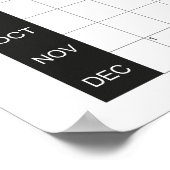 2026 Big Wall Black and White Planner  ポスター (角)