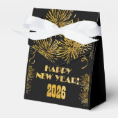 2026 Black Gold Glitter New Year's Eve Party  フェイバーボックス (正面サイド)