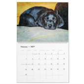 2026 Black Lab Dog Lover Bird Hunting Dog Gift カレンダー (2月 2027)