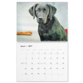 2026 Black Lab Dog Lover Bird Hunting Dog Gift カレンダー (3月 2027)