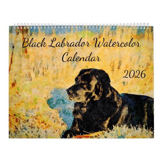 2026 Black Lab Dog Lover Bird Hunting Dog Gift カレンダー (カバー)