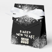 2026 Black Silver Glitter New Year's Eve Party  フェイバーボックス (正面サイド)