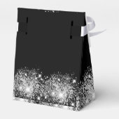 2026 Black Silver Glitter New Year's Eve Party  フェイバーボックス (裏面サイド)