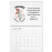 2026 BLOOM WHERE PLANTED Christian Birth Month カレンダー (1月 2027)