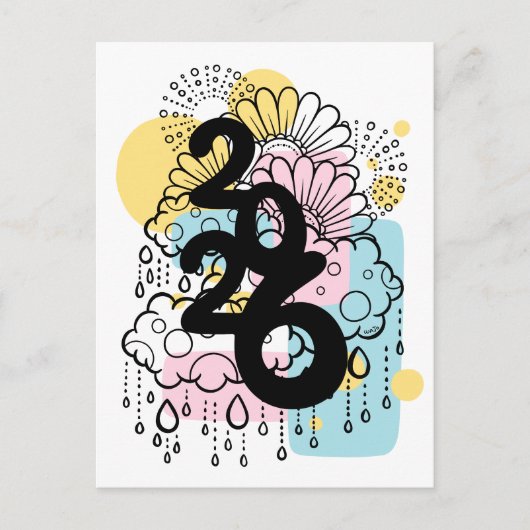 2026 Blooming After the Rain ポストカード (正面)