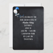 2026 Blue Graduation Hats in Sky  招待状 (裏面)